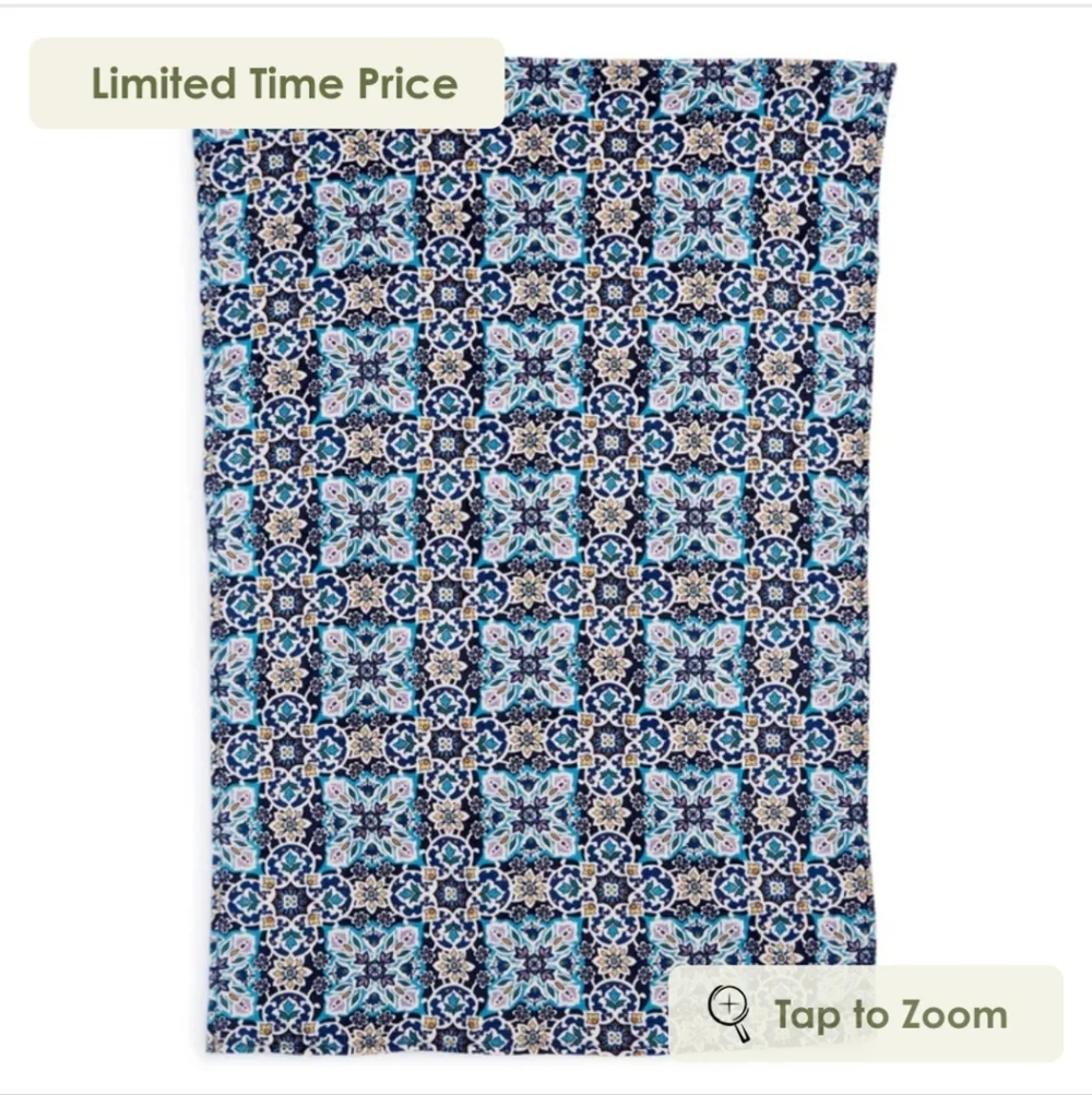 Vera Bradley Fleece Throw Blanket NWT